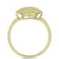 Anel de Prata com Banho de Ouro com Diamante cor de Cognac