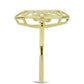 Anel de Prata com Banho de Ouro com Diamante cor de Cognac