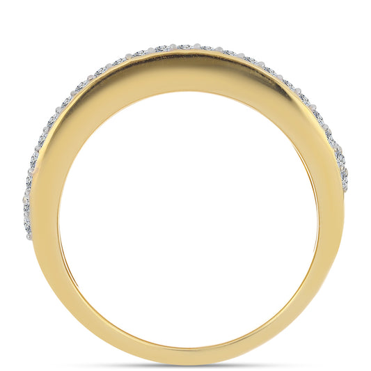 Anel de Prata com Banho de Ouro com Ónix Preta  Contraste: Cabeca de Veado (800)