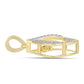 Pendente de Prata com Banho de Ouro com Diamante cor de Cognac e Topázio Branco