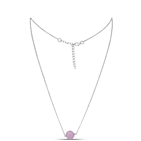Colar de Prata com Kunzita de Pala
