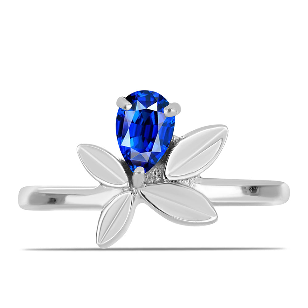 Anel de Prata com Safira Azul Australiana