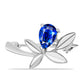 Alfinete de Prata com Safira Azul Australiana