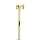 Anel de Prata com Banho de Ouro com Diamante cor de Cognac
