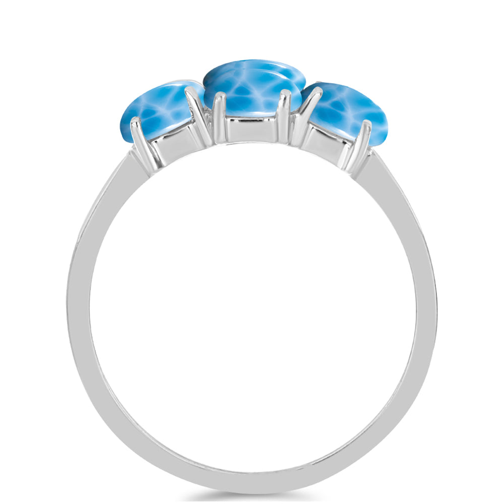 Anel de Prata com Larimar de Barahona 2 