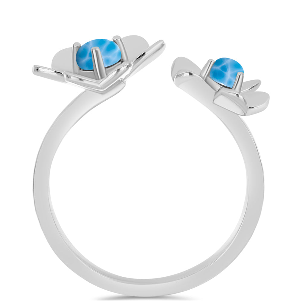 Anel de Prata com Larimar de Barahona  Contraste: Cabeca de Veado (800) 2 