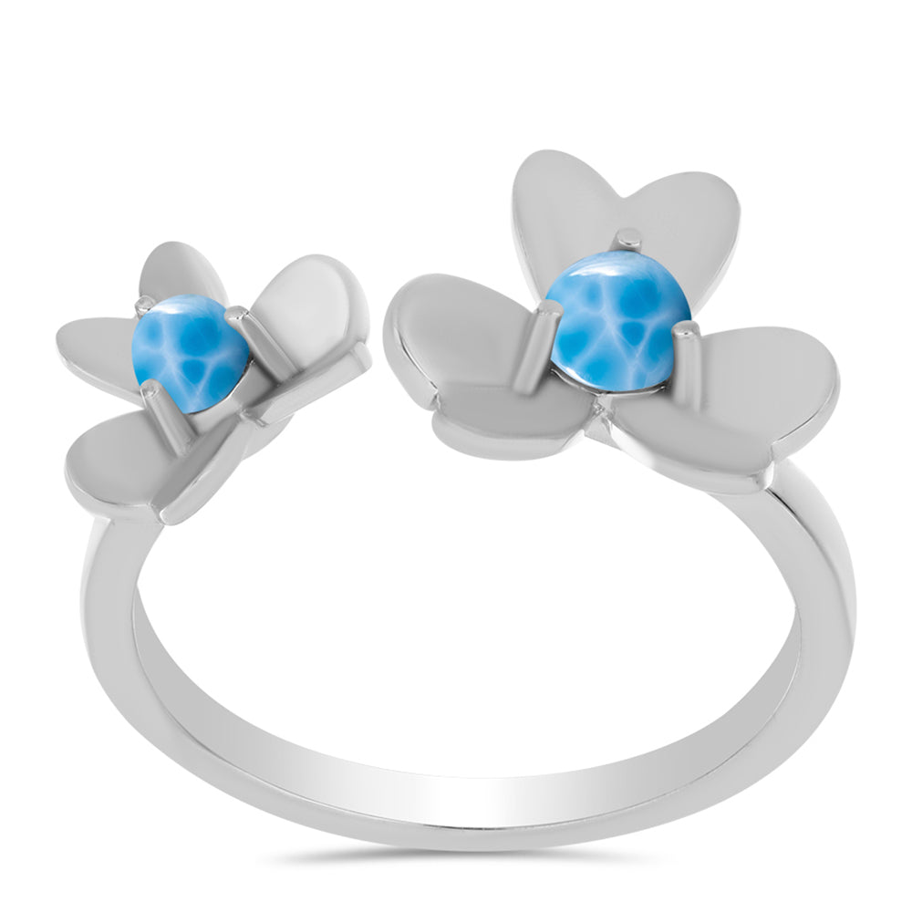 Anel de Prata com Larimar de Barahona  Contraste: Cabeca de Veado (800) 3 