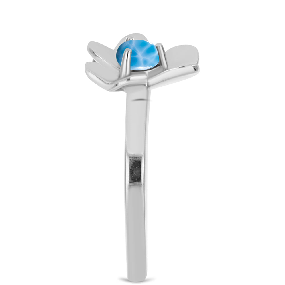 Anel de Prata com Larimar de Barahona  Contraste: Cabeca de Veado (800) 4 