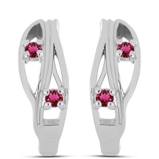 Brincos de Prata com Rubelita das Minas do Cruzeiro