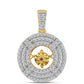 Pendente de Prata com Banho de Ouro com Diamante cor de Cognac e Topázio Branco