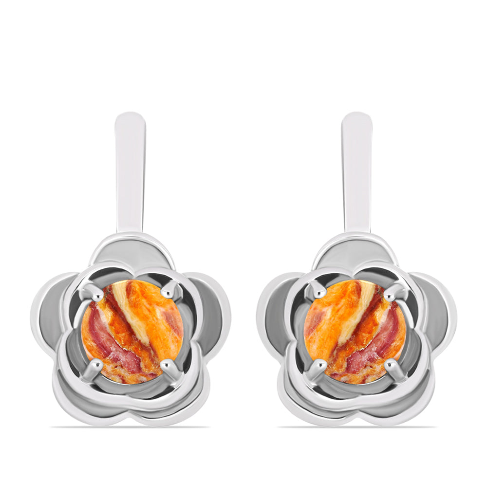 Brincos de Prata com Concha Pata de Leões 1 