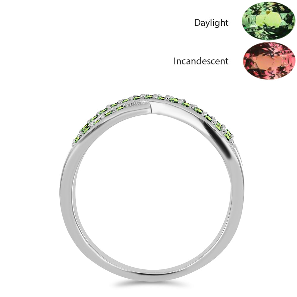 Anel de Prata com Alexandrita Natural  Contraste: Cabeca de Veado (800) 2 