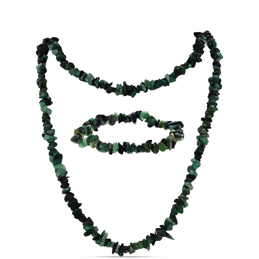 Conjunto com Esmeralda do Brasil ( Colar+Pulseira )