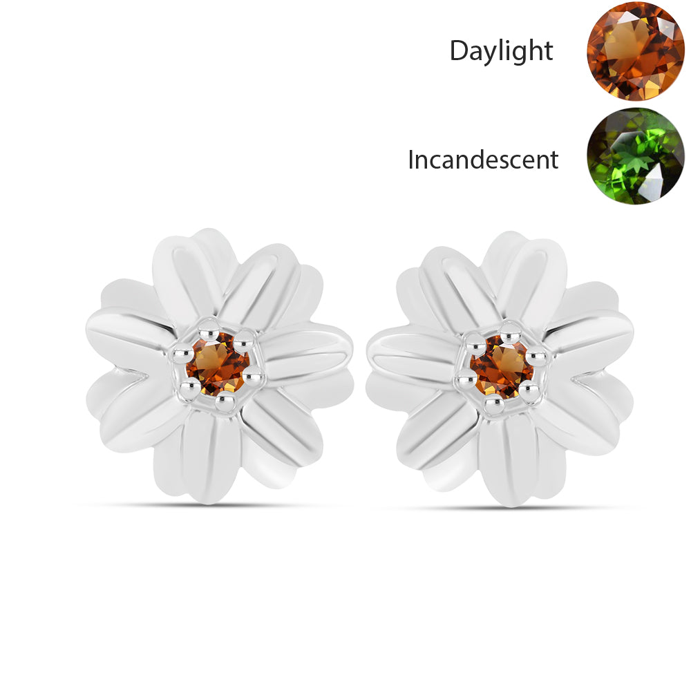 Brincos de Prata com Zultanite da Anatólia certificado e cultivado em laboratório 1 