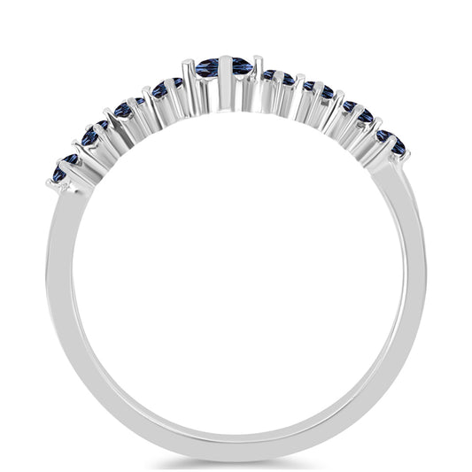 Anel de Prata com Moissanite "Púrpura Imperial"
