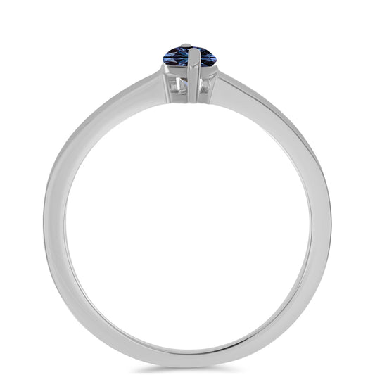 Anel de Prata com Moissanite "Púrpura Imperial"