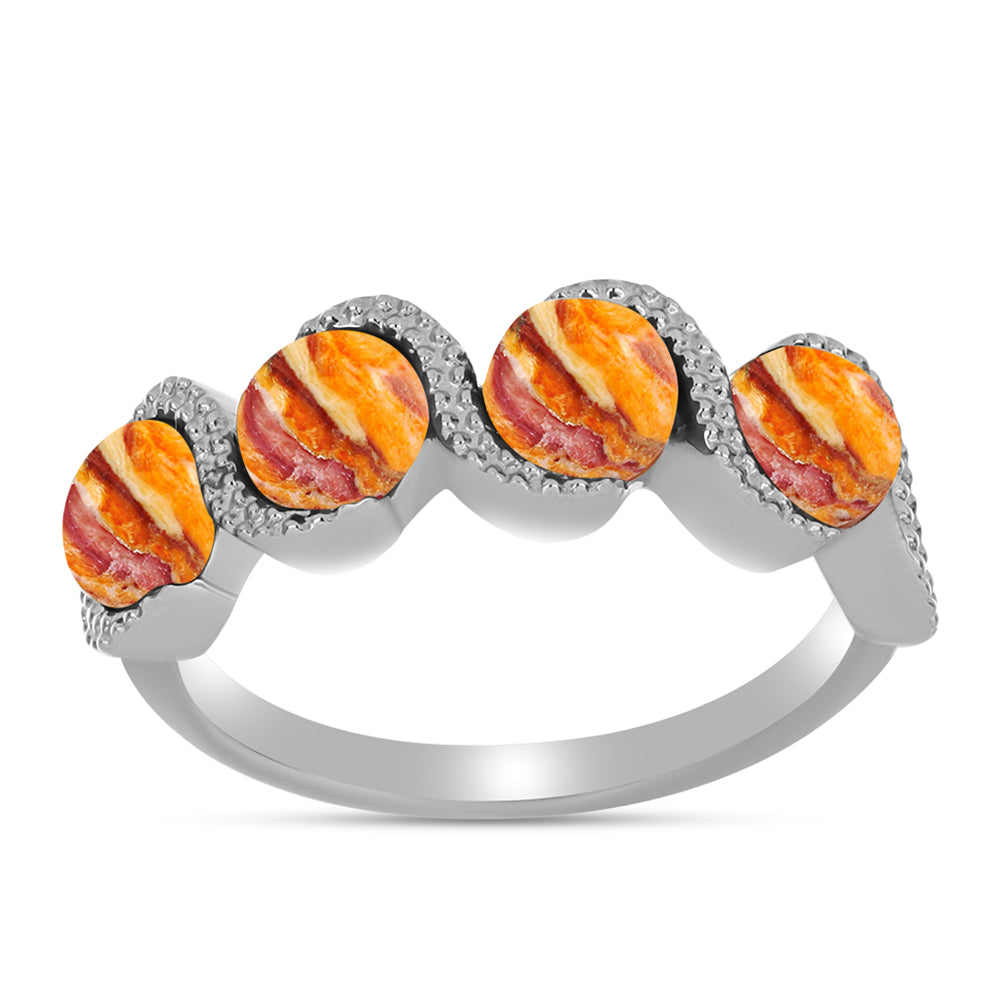 Anel de Prata com Concha Pata de Leões  Contraste: Cabeca de Veado (800) 3 