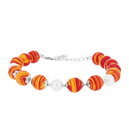 Pulseira de Prata com Concha Pata de Leões e Pérola Branca de Água Doce