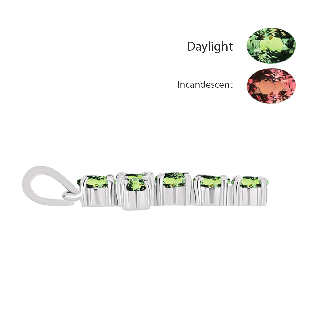 Cruz Pendente de Prata com Alexandrita Natural