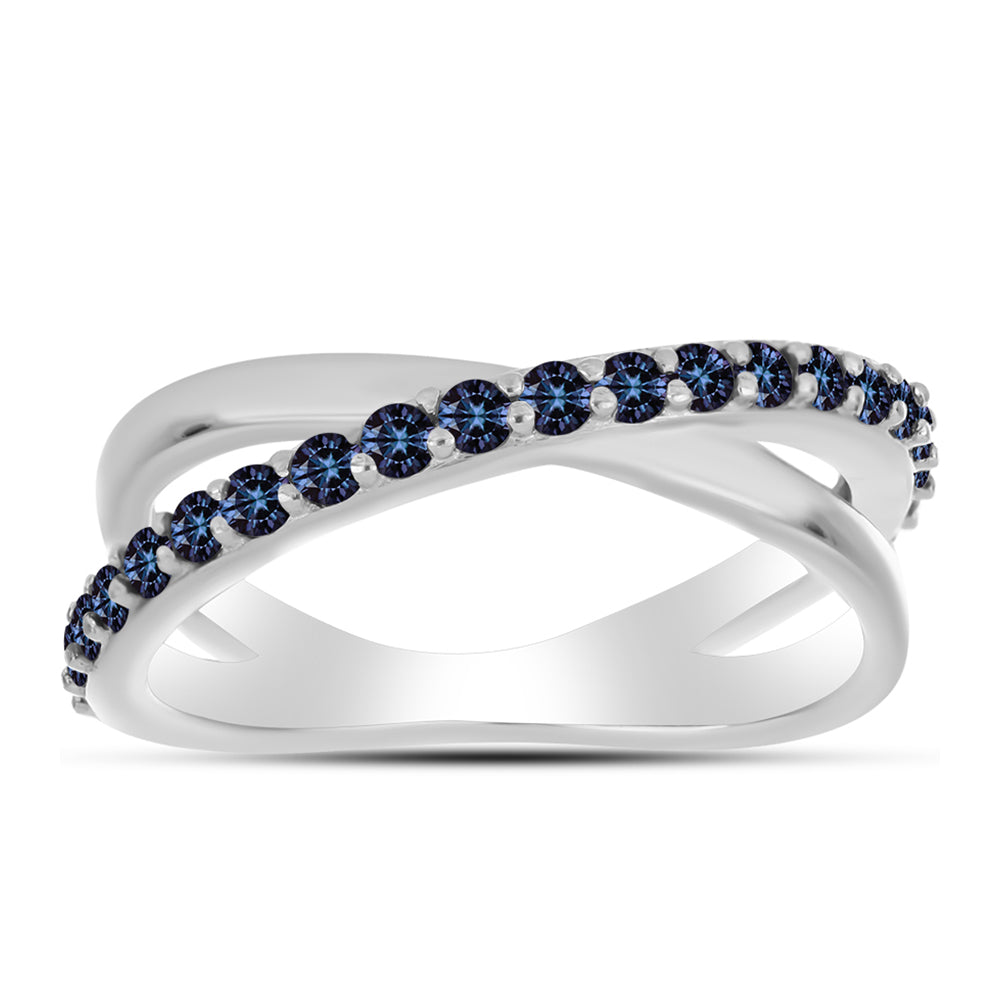 Anel de Prata com Moissanite "Púrpura Imperial"  Contraste: Cabeca de Veado (800)