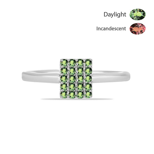 Anel de Prata com Alexandrita Natural