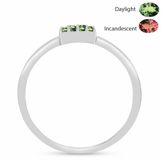 Anel de Prata com Alexandrita Natural