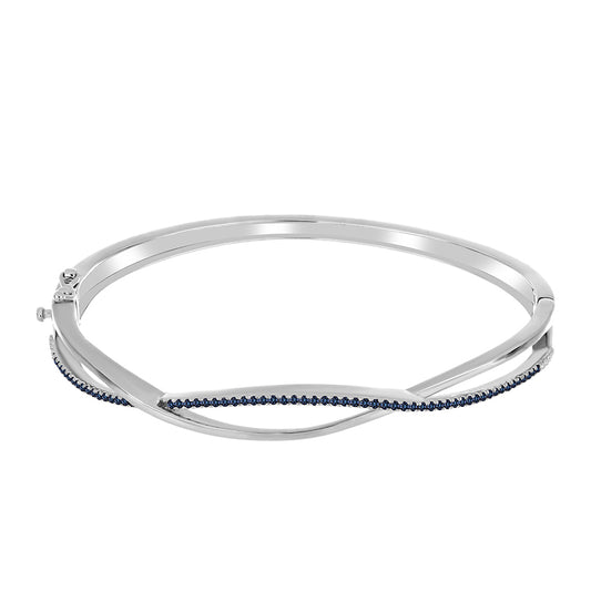 Pulseira de Prata com Moissanite "Púrpura Imperial"  Contraste: Cabeca de Veado (800)