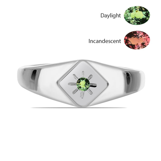 Anel de Prata com Alexandrita Natural