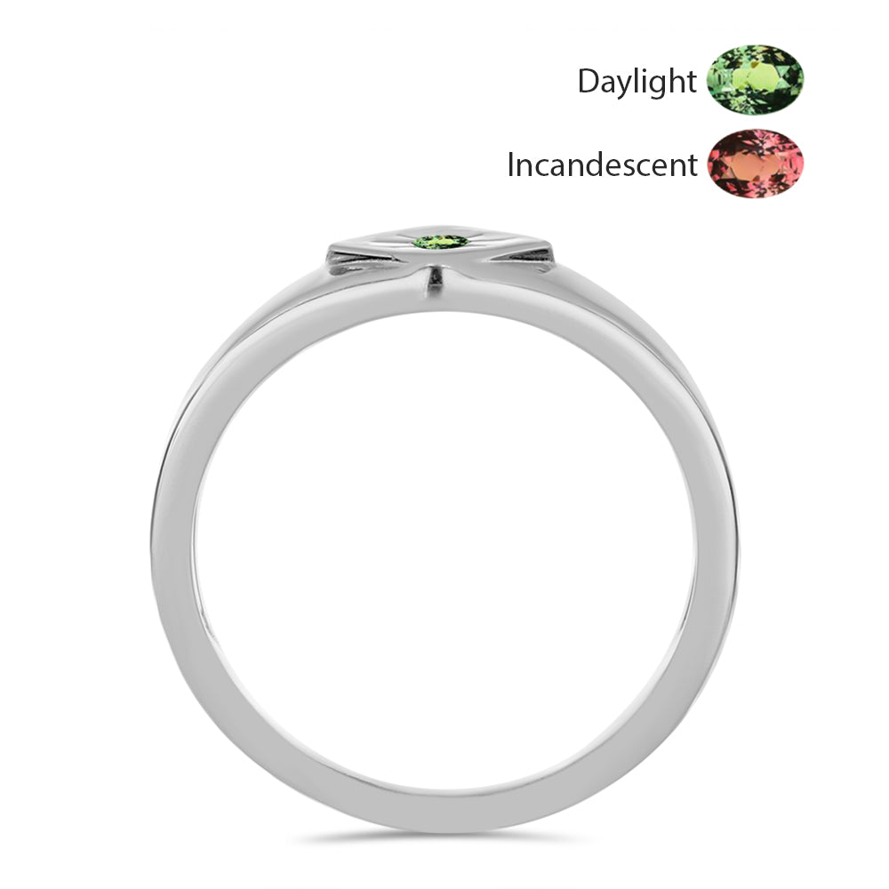 Anel de Prata com Alexandrita Natural 3 