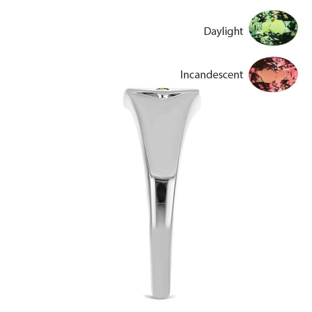 Anel de Prata com Alexandrita Natural 4 