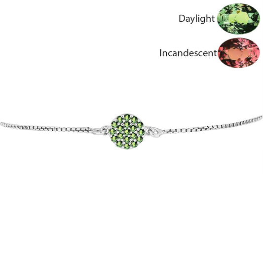 Pulseira de Prata com Alexandrita Natural