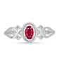 Anel de Prata com Rubi de Madagáscar e Topázio Branco