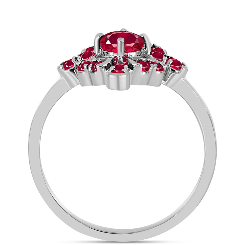 Anel de Prata com Rubi de Madagáscar  Contraste: Cabeca de Veado (800) 2 