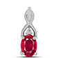 Pendente de Prata com Rubi de Madagáscar e Topázio Branco