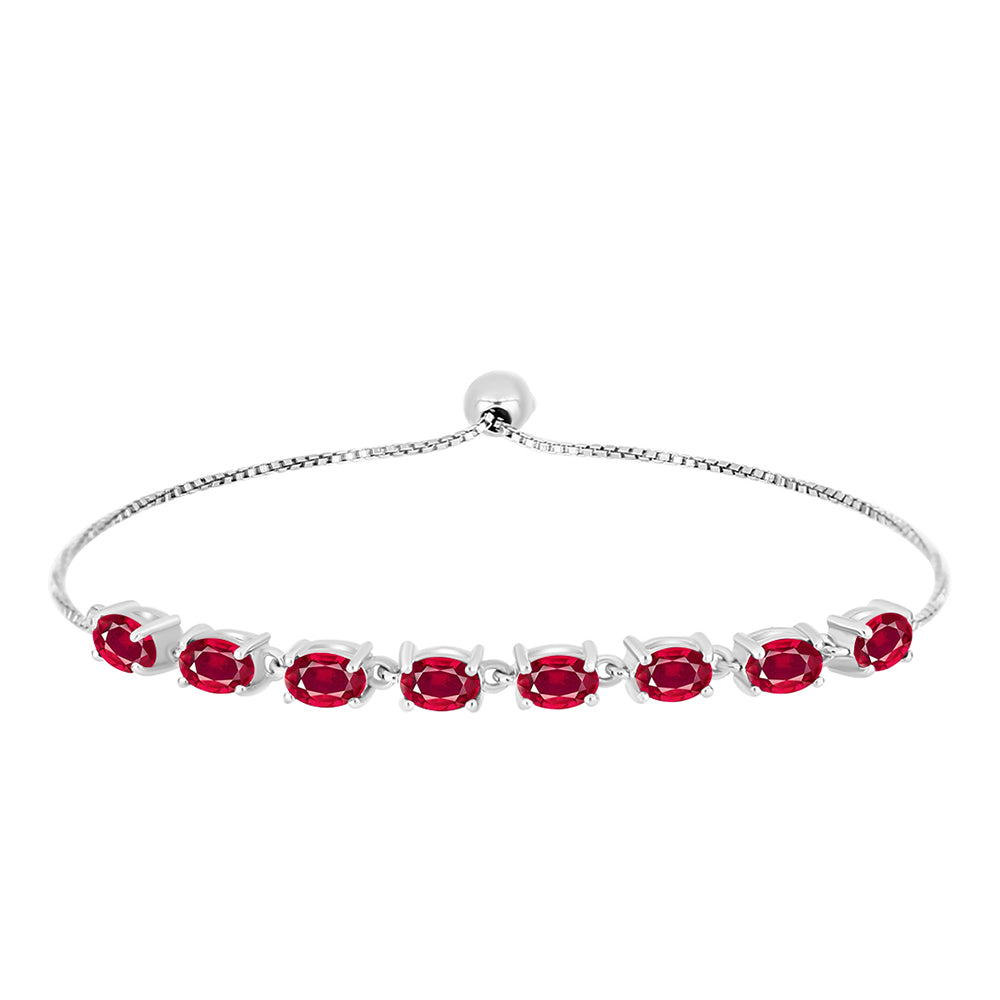 Pulseira de Prata com Rubi de Madagáscar  Contraste: Cabeca de Veado (800) 1 