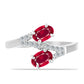 Anel de Prata com Rubi de Madagáscar e Topázio Branco