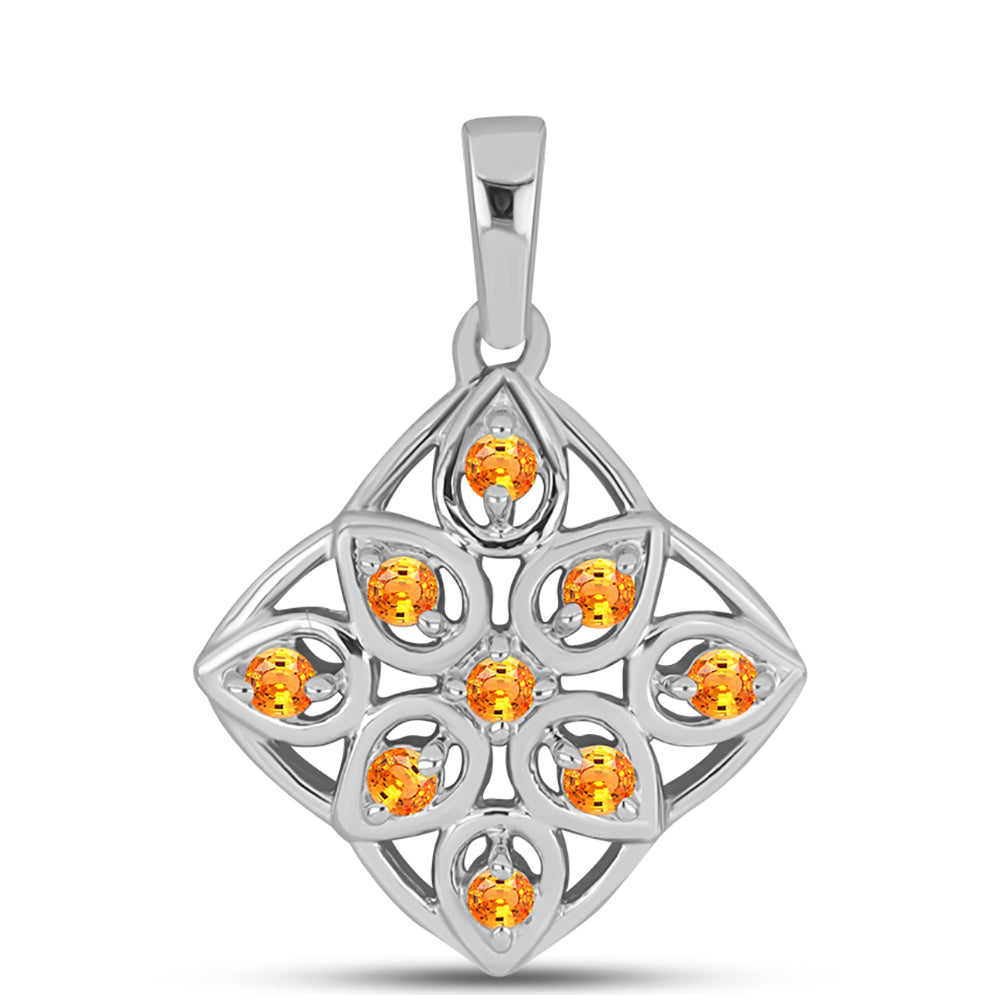 Pendente de Prata com Safira Padparadscha