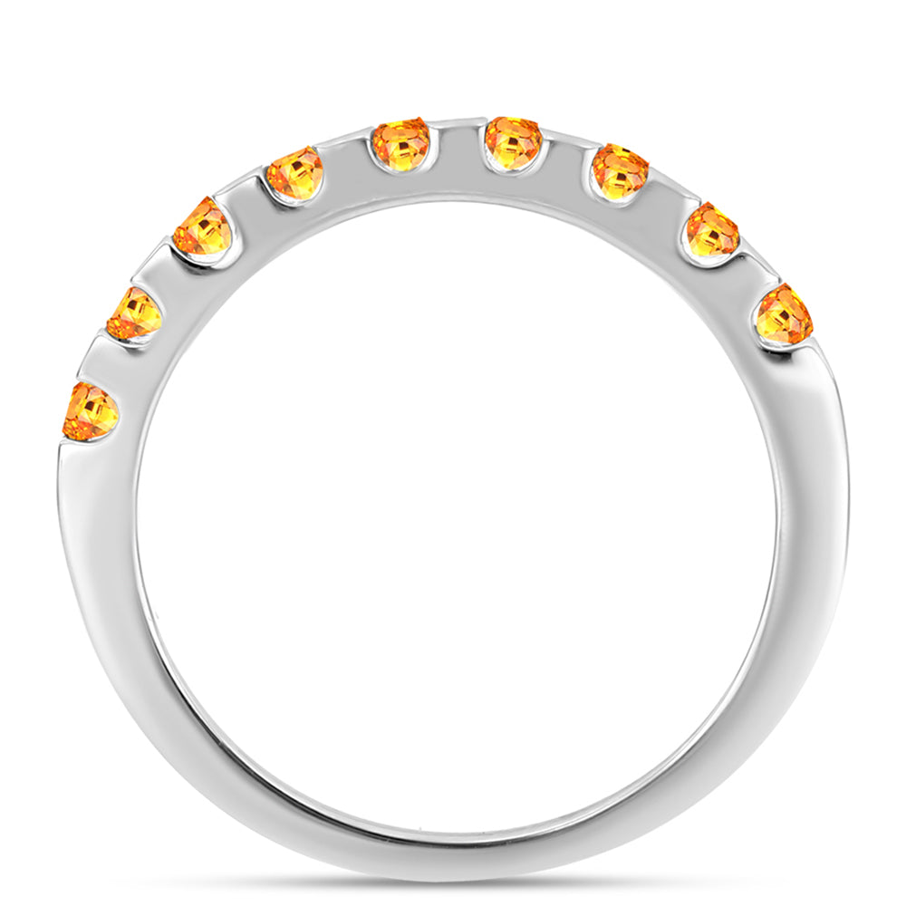 Anel de Prata com Safira Padparadscha 2 