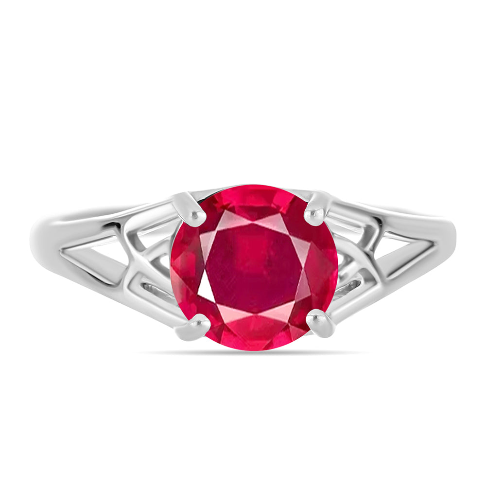 Anel de Prata com Rubi de Madagáscar 1 