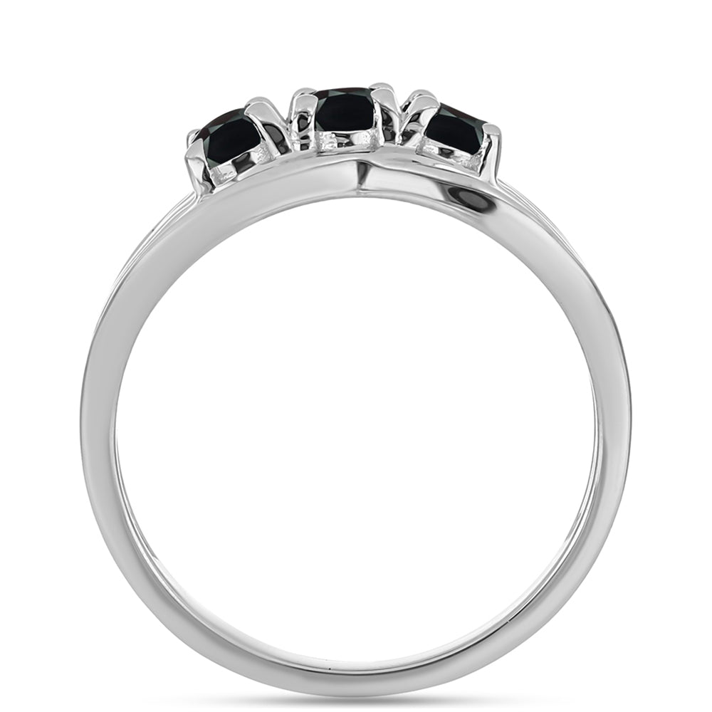 Anel de Prata com Obsidiana