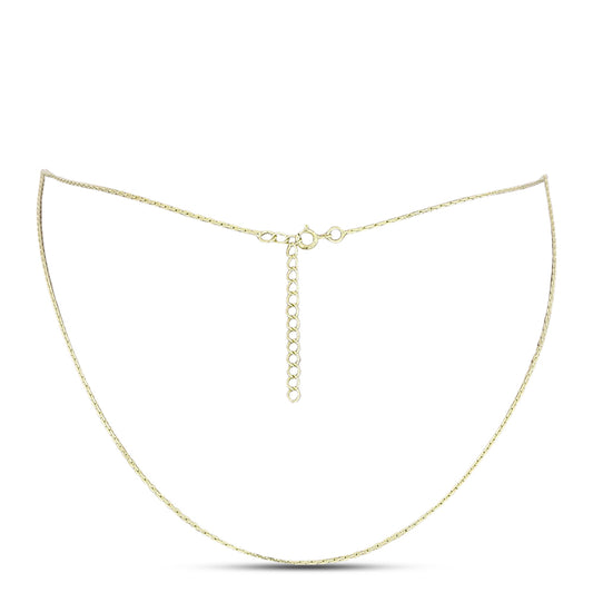 Corrente de Prata com Banho de Ouro  Contraste: Cabeca de Veado (800)