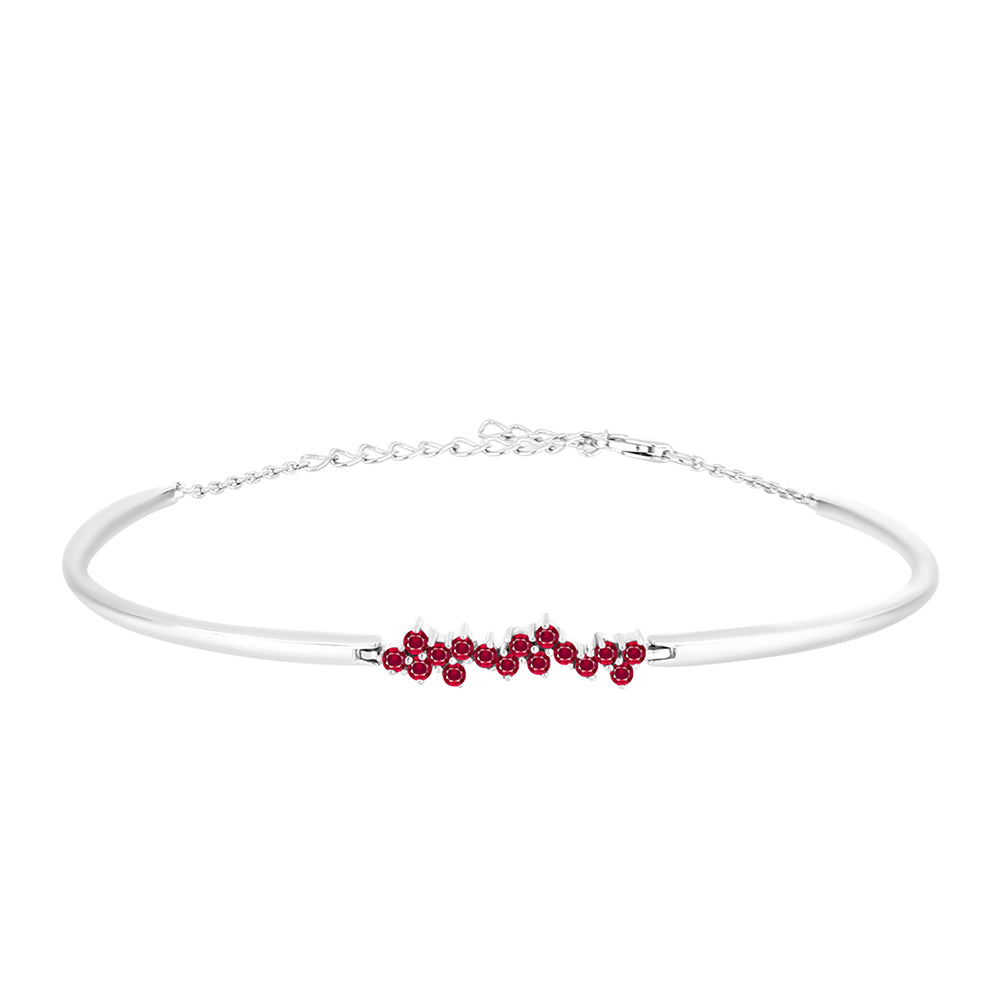 Pulseira de Prata com Rubi de Madagáscar  Contraste: Cabeca de Veado (800) 1 