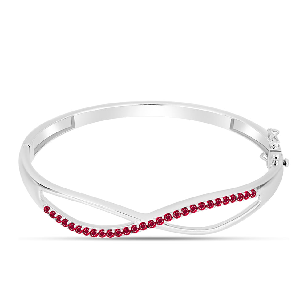 Pulseira de Prata com Rubi de Madagáscar  Contraste: Cabeca de Veado (800) 1 