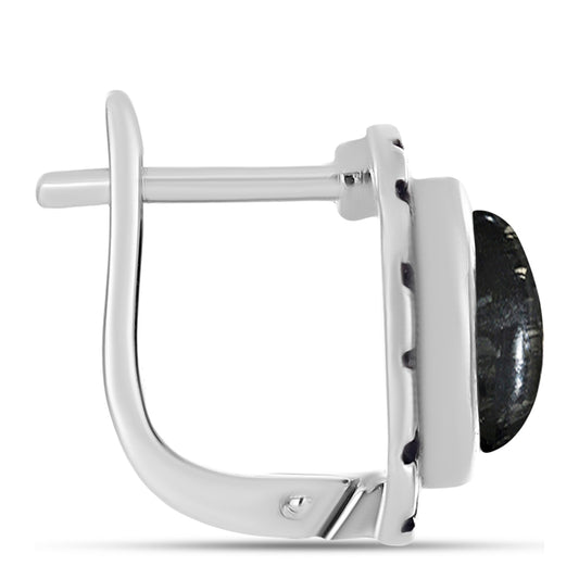 Brincos de Prata com Jaspe Picasso