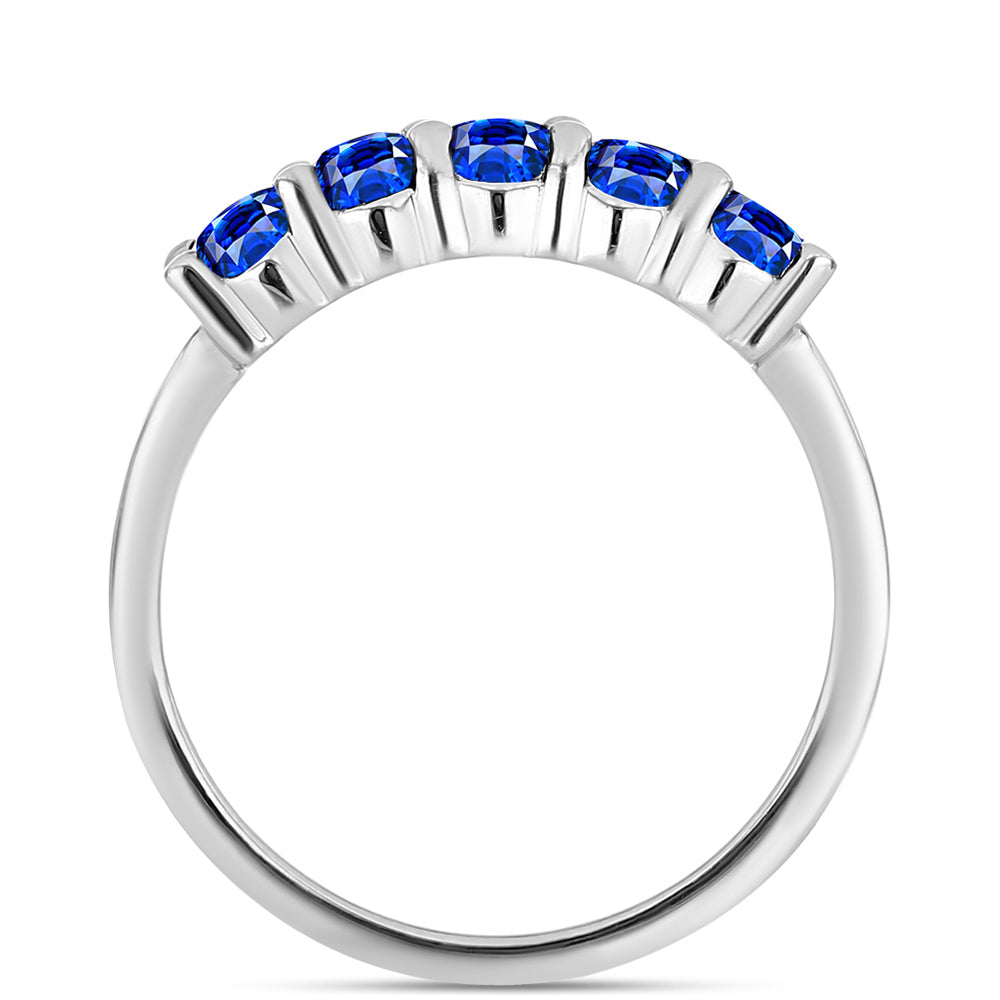 Cruz Conjunto de Prata com Safira Azul Australiana ( Brincos+Anel+Pendente )  Contraste: Cabeca de Veado (800)