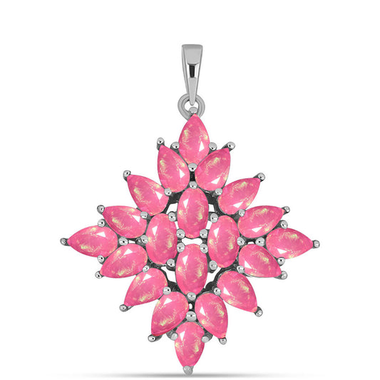 Pendente de Prata com Opala Rosa de Lega Dembi
