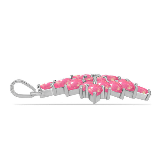 Pendente de Prata com Opala Rosa de Lega Dembi