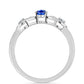 Anel de Prata com Safira Azul Australiana e Topázio Branco