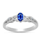Anel de Prata com Safira Azul Australiana e Topázio Branco