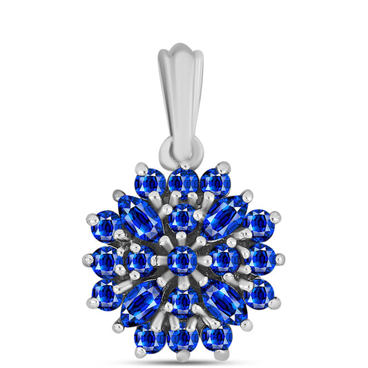 Pendente de Prata com Safira Azul Australiana